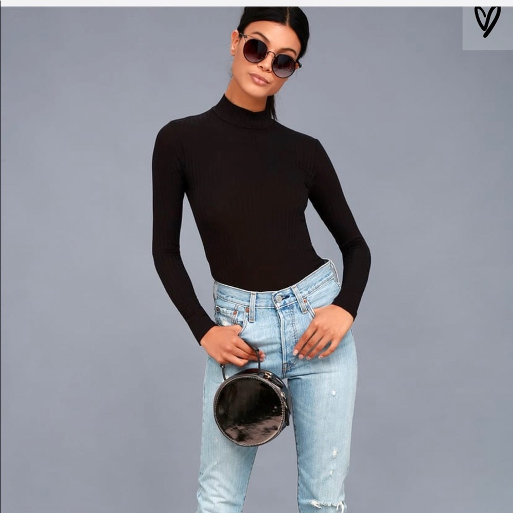 Sexy Long Sleeve Mock Top
